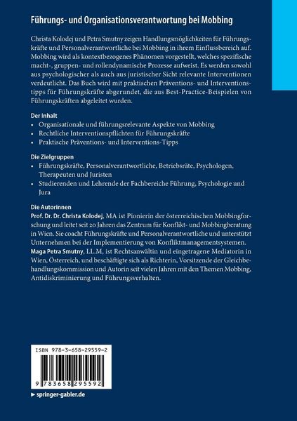Produktbild: Führungs- und Organisationsverantwortung bei Mobbing