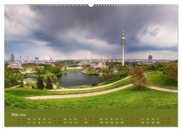 Produktbild: Bezauberndes M&uuml;nchen - Die bayrische Landeshauptstadt und ihr Umland. (Wandkalender 2026 DIN A2 quer), CALVENDO Monatskalender