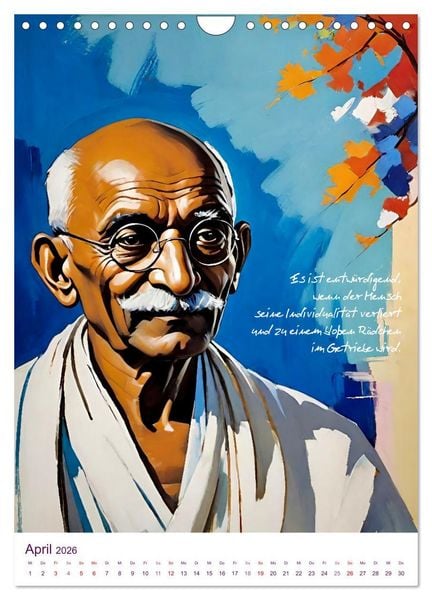 Produktbild: Mahatma Gandhi (Wandkalender 2026 DIN A4 hoch), CALVENDO Monatskalender