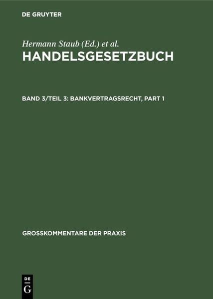 Produktbild: Handelsgesetzbuch / Bankvertragsrecht