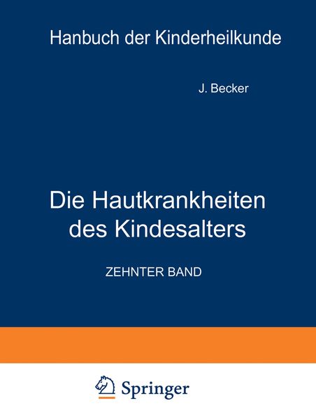 Produktbild: Die Hautkrankheiten des Kindesalters