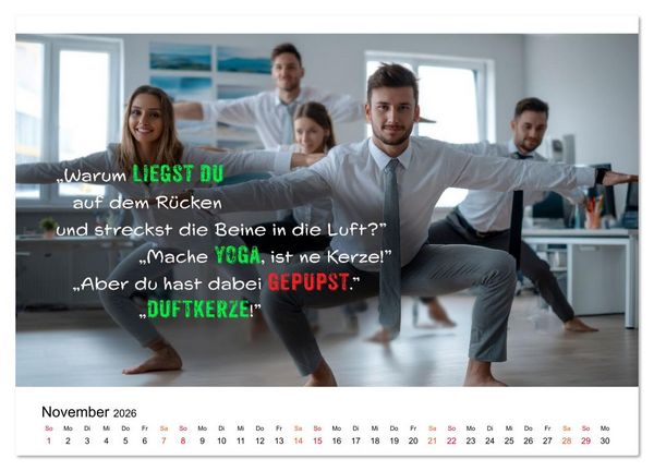 Produktbild: B&uuml;ro - Kaffee, Chaos, Kollegen (Wandkalender 2026 DIN A2 quer), CALVENDO Monatskalender