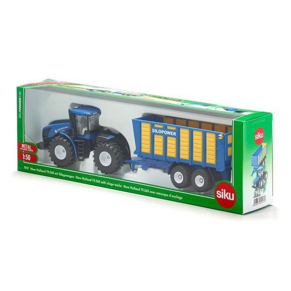 Produktbild: Siku 1947 Traktor mit Silagewagen