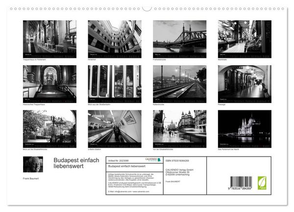 Produktbild: Budapest einfach liebenswert (hochwertiger Premium Wandkalender 2026 DIN A2 quer), Kunstdruck in Hochglanz