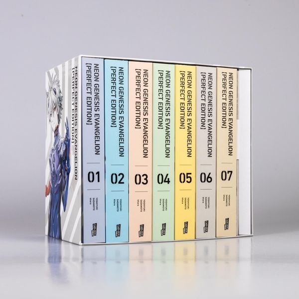 Produktbild: Neon Genesis Evangelion &ndash; Perfect Edition, B&auml;nde 1-7 im Sammelschuber mit Extras