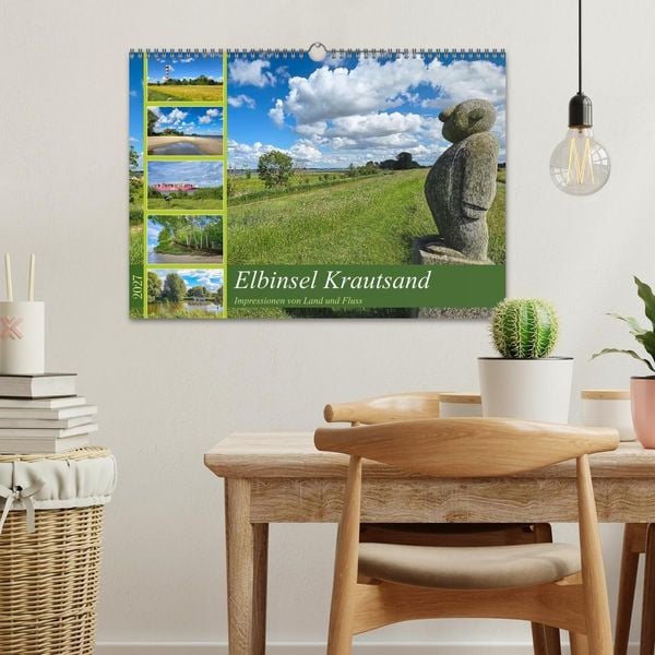 Produktbild: Elbinsel Krautsand - Impressionen von Land und Fluss (Wandkalender 2027 DIN A3 quer), CALVENDO Monatskalender