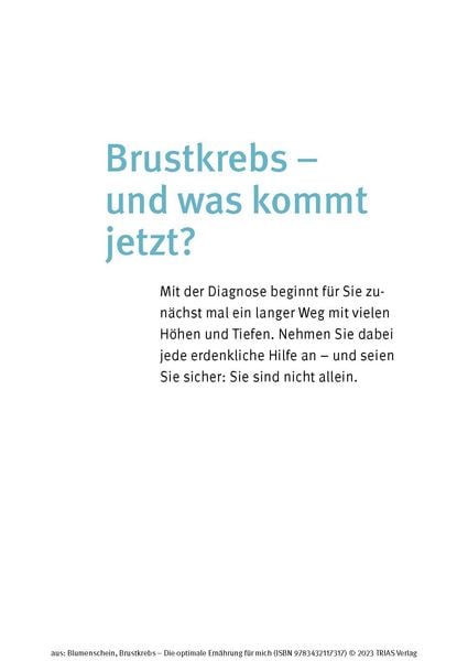 Produktbild: Brustkrebs - Die optimale Ern&auml;hrung f&uuml;r mich