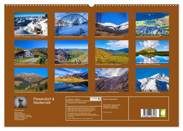 Produktbild: Piesendorf & Niedernsill (hochwertiger Premium Wandkalender 2026 DIN A2 quer), Kunstdruck in Hochglanz