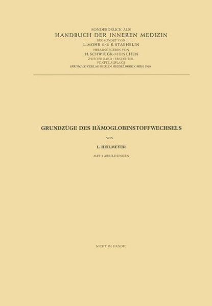 Produktbild: Grundz&uuml;ge des H&auml;moglobinstoffwechsels