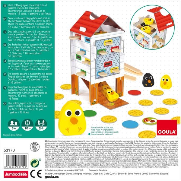 Goula 53170 - Happy Chickens, Fröhliche Küken, Geschicklichkeitsspiel