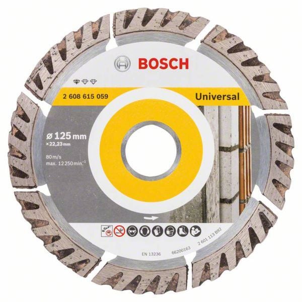 Bosch Accessories 2608615059 Standard for Universal Speed Diamanttrennscheibe Durchmesser 125 mm Bohrungs-Ø 22.23 mm 1 S