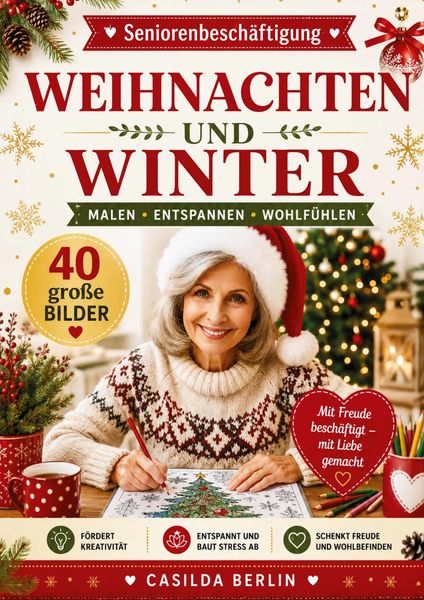 Produktbild: Weihnachten und Winter - Malbuch f&uuml;r Senioren
