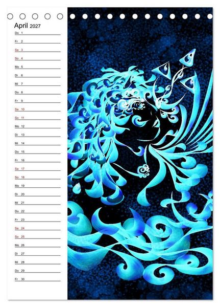 Produktbild: Textile Gewebekunst (Tischkalender 2027 DIN A5 hoch), CALVENDO Monatskalender