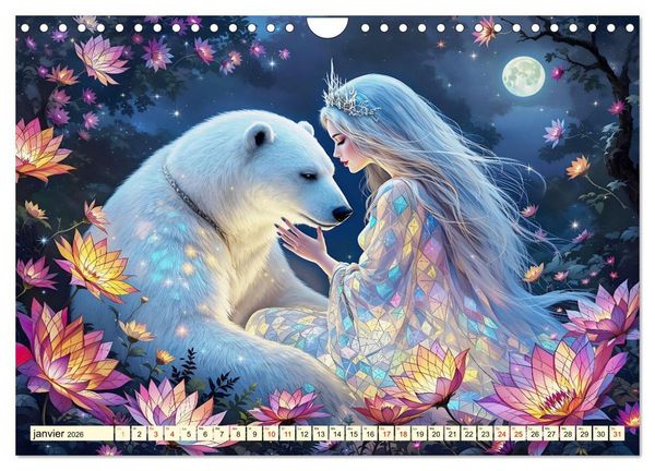 Produktbild: Des amiti&eacute;s touchantes (Calendrier mural 2026 DIN A4 vertical), CALVENDO calendrier mensuel