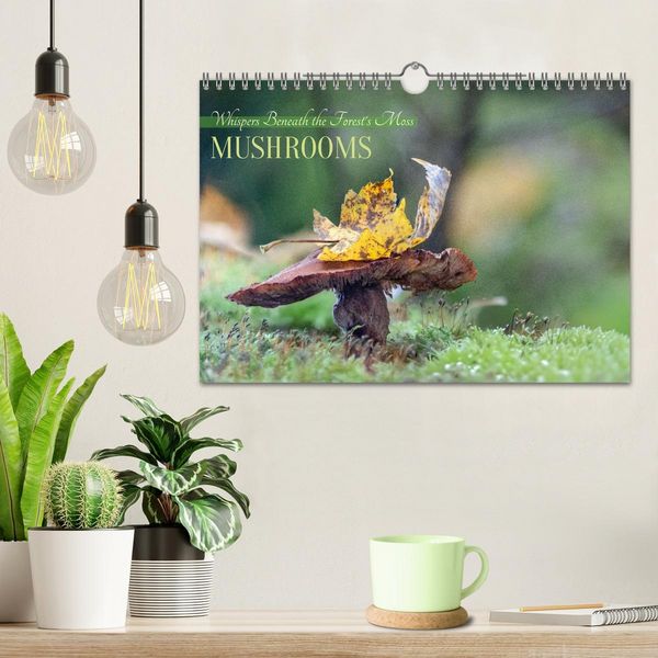 Produktbild: Whispers Beneath the Forest's Moss Mushrooms (Wall Calendar 2026 DIN A4 landscape), CALVENDO 12 Month Wall Calendar