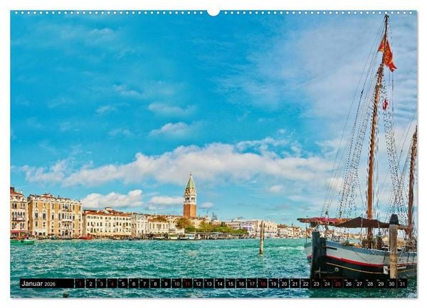 Produktbild: Besuch in Venedig (hochwertiger Premium Wandkalender 2026 DIN A2 quer), Kunstdruck in Hochglanz