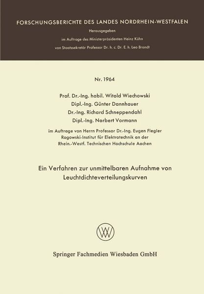 Produktbild: Ein Verfahren zur unmittelbaren Aufnahme von Leuchtdichteverteilungskurven
