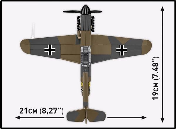 Produktbild: COBI Historical Collection 5873 - Messerschmitt BF-109F, Bausatz 1:48, 123 Klemmbausteine