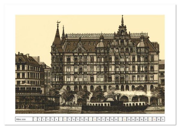 Produktbild: Hamburg: Die Hafenstadt auf historischen Stichen (Wandkalender 2026 DIN A2 quer), CALVENDO Monatskalender