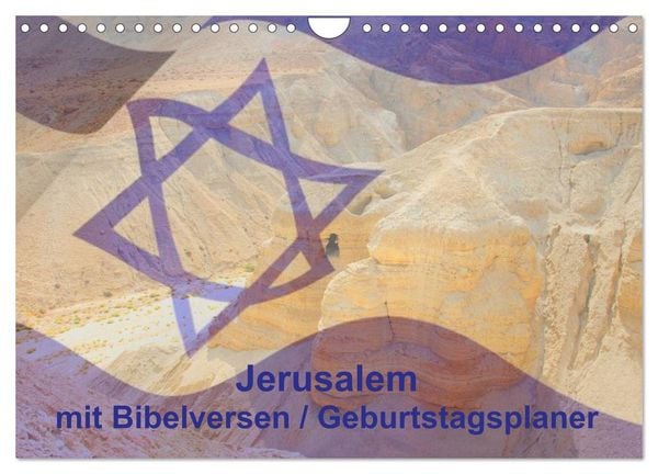 Produktbild: Jerusalem mit Bibelversen / Geburtstagsplaner (Wandkalender 2026 DIN A4 quer), CALVENDO Monatskalender