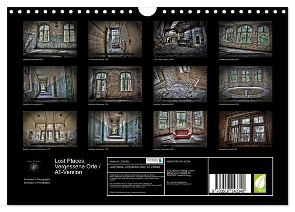 Produktbild: Lost Places, Vergessene Orte / AT-Version (Wandkalender 2026 DIN A4 quer), CALVENDO Monatskalender