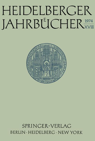 Produktbild: Heidelberger Jahrb&uuml;cher