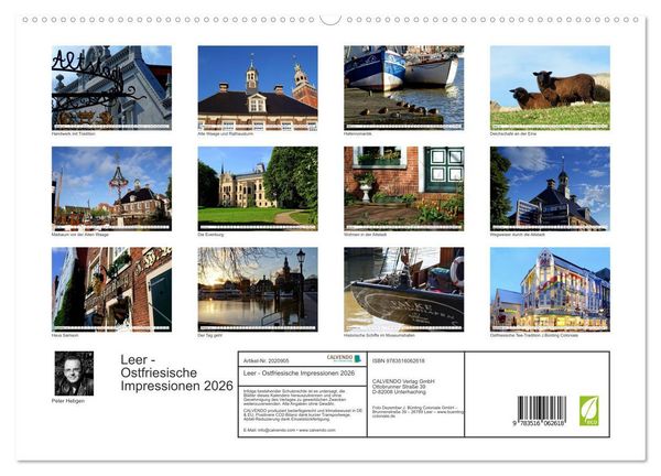 Produktbild: Leer - Ostfriesische Impressionen 2026 (hochwertiger Premium Wandkalender 2026 DIN A2 quer), Kunstdruck in Hochglanz