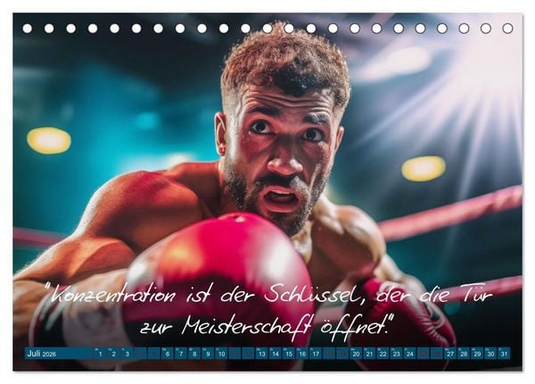 Produktbild: Motivation in Bewegung - Ein Jahr voller sportlicher Energie (Tischkalender 2026 DIN A5 quer), CALVENDO Monatskalender