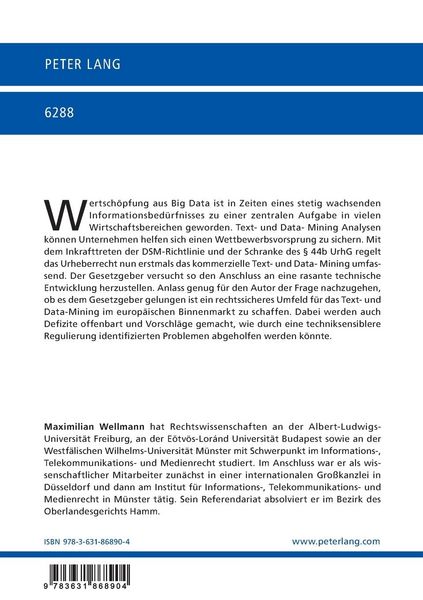 Produktbild: Kommerzielles Text- und Data-Mining im Urheberrecht