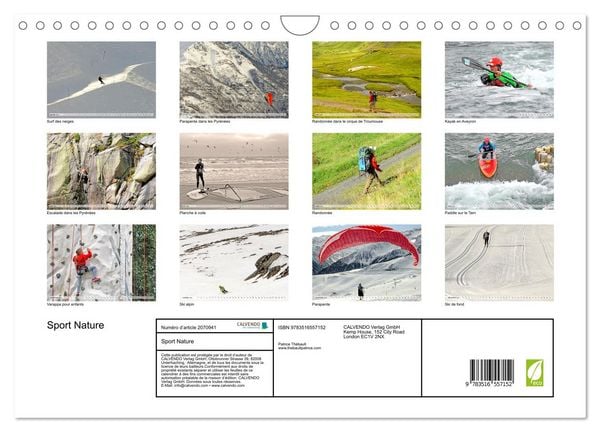 Produktbild: Sport Nature (Calendrier mural 2026 DIN A4 vertical), CALVENDO calendrier mensuel