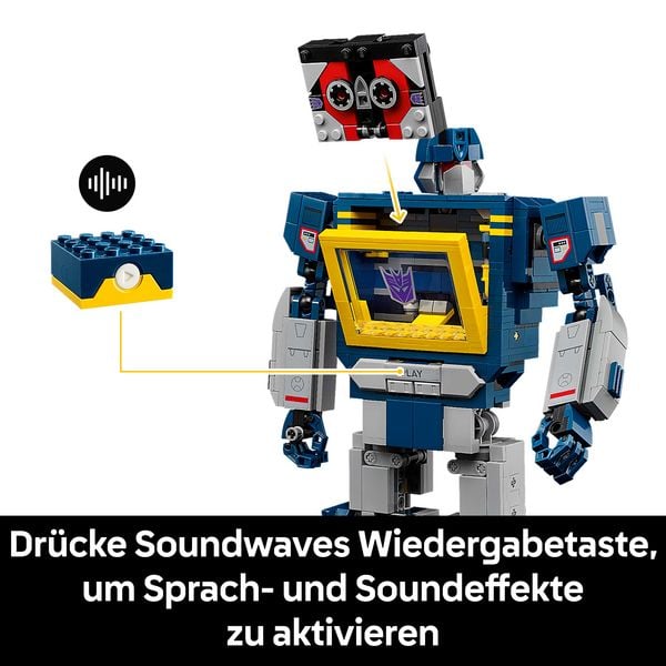 Produktbild: LEGO Icons 10358 Transformers: Soundwave, Modellbau f&uuml;r Erwachsene
