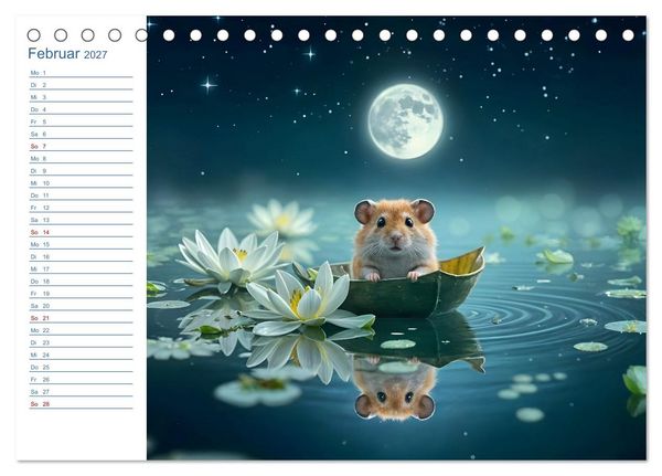 Produktbild: Mondpf&ouml;tchen - Ein zauberhafter Hamster Gute-Nacht-Kalender (Tischkalender 2027 DIN A5 quer), CALVENDO Monatskalender