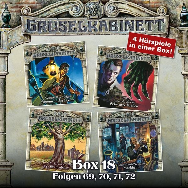 Gruselkabinett - Folgen 69, 70, 71, 72 - William Hope Hodgson , Robert E. Howard , M.R. James , Robert Louis Stevenson, Audio, 4049709935813