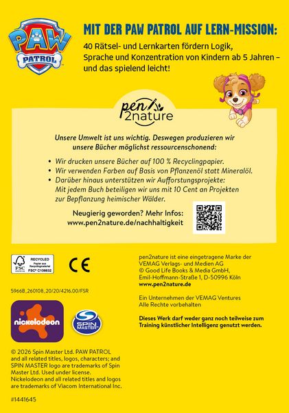 Produktbild: PAW Patrol Lernspa&szlig; 40 Karten