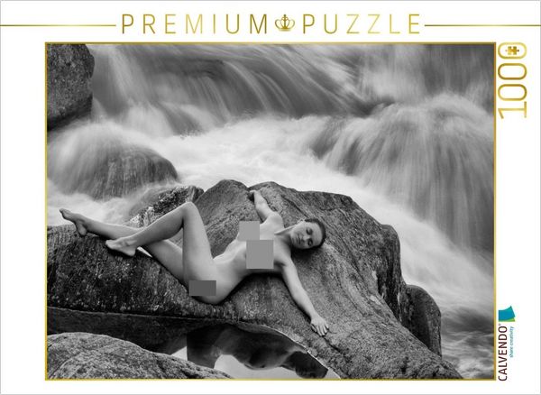 CALVENDO Puzzle Ein Motiv aus dem Kalender nude on the rocks | 1000 Teile Lege-Größe 64x48cm Foto-Puzzle für glückliche Stunden