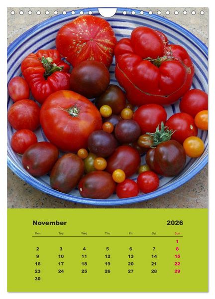 Produktbild: Organic Tomatoes (Wall Calendar 2026 DIN A4 portrait), CALVENDO 12 Month Wall Calendar