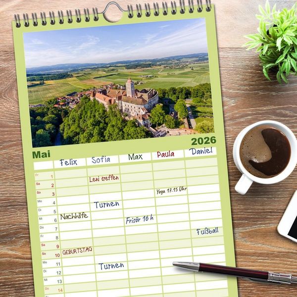 Produktbild: Familienplaner 2026 - Wundersch&ouml;nes &Ouml;sterreich mit 5 Spalten (Wandkalender, 21 x 45 cm) CALVENDO