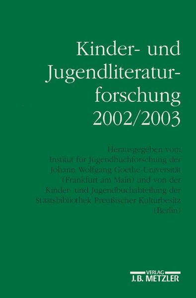 Produktbild: Kinder- und Jugendliteraturforschung 2002/2003