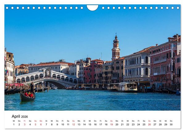 Produktbild: Unterwegs in Venedig (Wandkalender 2026 DIN A4 quer), CALVENDO Monatskalender