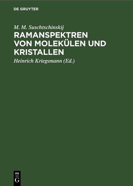 Produktbild: Ramanspektren von Molek&uuml;len und Kristallen