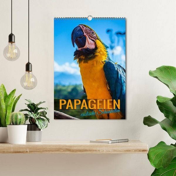 Produktbild: Papageien - exotische Sch&ouml;nheiten (Wandkalender 2026 DIN A3 hoch), CALVENDO Monatskalender