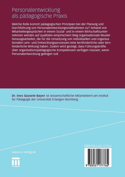 Produktbild: Personalentwicklung als p&auml;dagogische Praxis