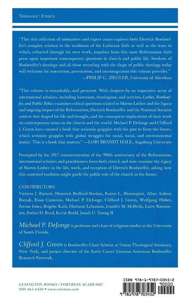 Produktbild: Luther, Bonhoeffer, and Public Ethics