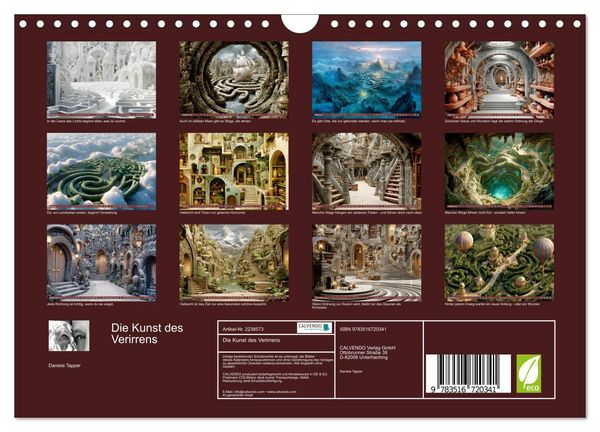 Produktbild: Die Kunst des Verirrens (Wandkalender 2026 DIN A4 quer), CALVENDO Monatskalender