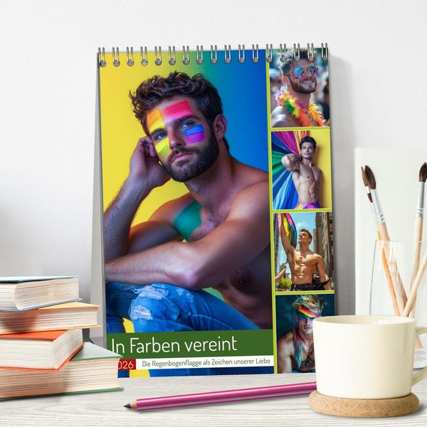 Produktbild: In Farben vereint (Tischkalender 2026 DIN A5 hoch), CALVENDO Monatskalender
