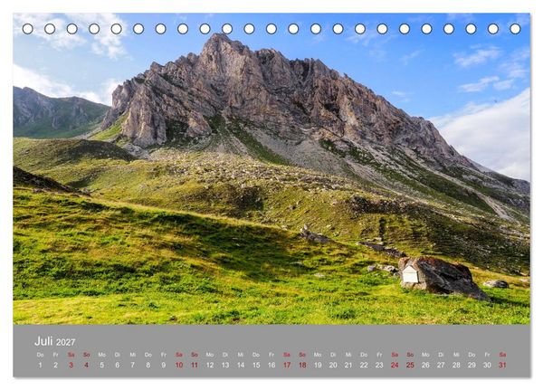 Produktbild: TMB - Mont Blanc (Tischkalender 2027 DIN A5 quer), CALVENDO Monatskalender