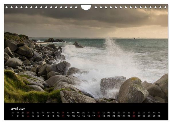 Produktbild: La Bretagne - prises de vue sur un paysage c&ocirc;tier (Calendrier mural 2027 DIN A4 vertical), CALVENDO calendrier mensuel