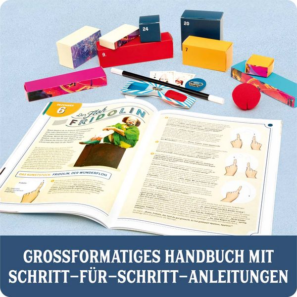 Produktbild: FRANZIS 67188 - Roncalli Adventskalender Circus Magic, 24 magische Tircks und Ideen f&uuml;r die eigene Circusshow, f&uuml;r Kinder ab 8 Jahren