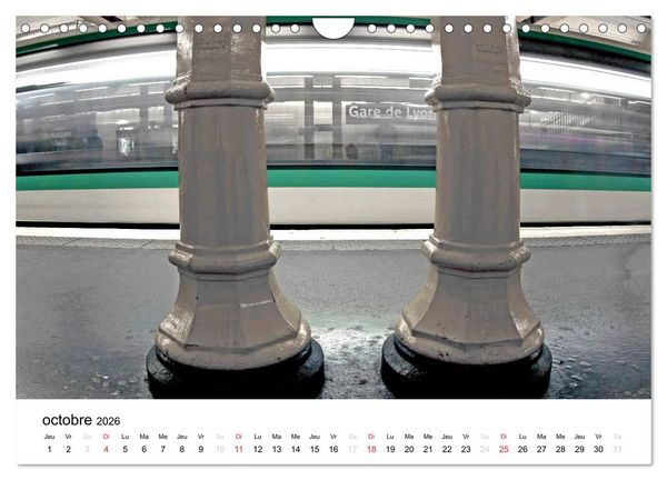 Produktbild: Paris M&eacute;tropolitain (Calendrier mural 2026 DIN A4 vertical), CALVENDO calendrier mensuel