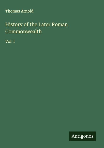 Produktbild: History of the Later Roman Commonwealth